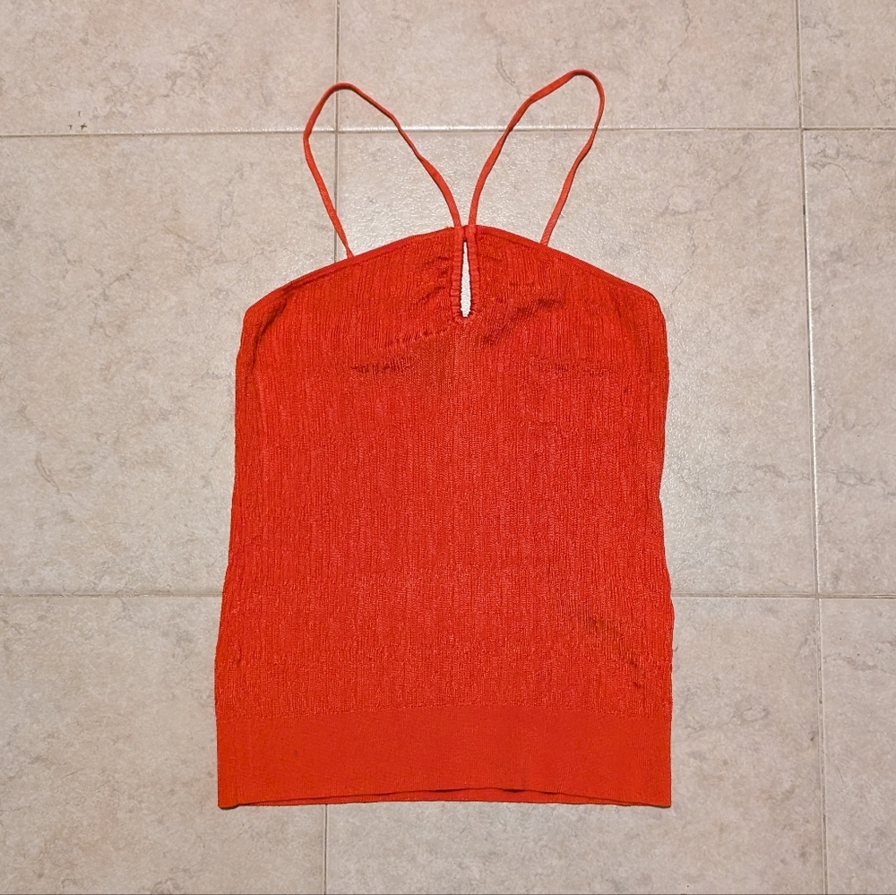 Banana Republic Red Tank Top XS Stretchy Knit Casual Travel Lightweight